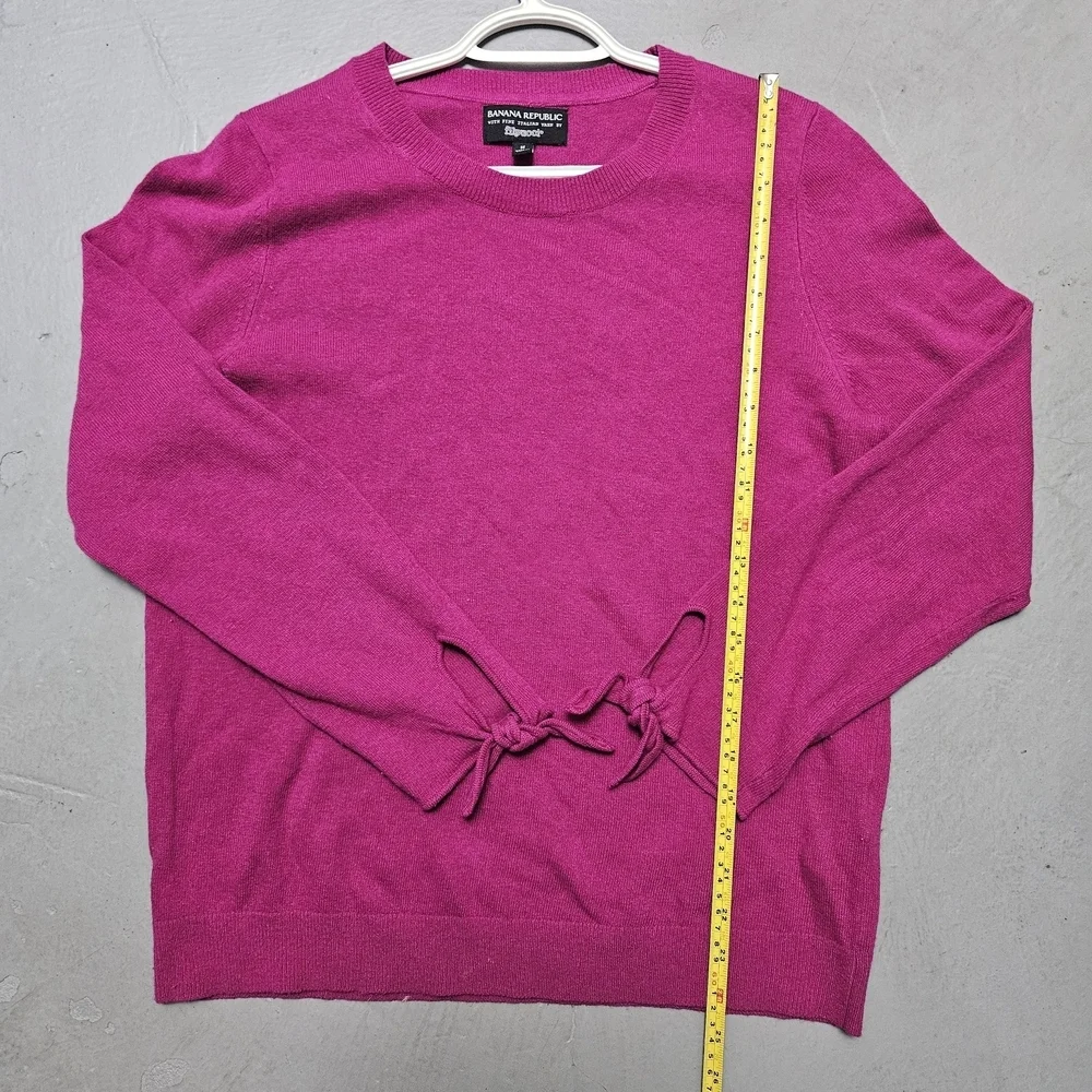 Banana Republic Women's Royal Pink SzM Cashmere & Merino blend Knit Sweater Top - Picture 6 of 13